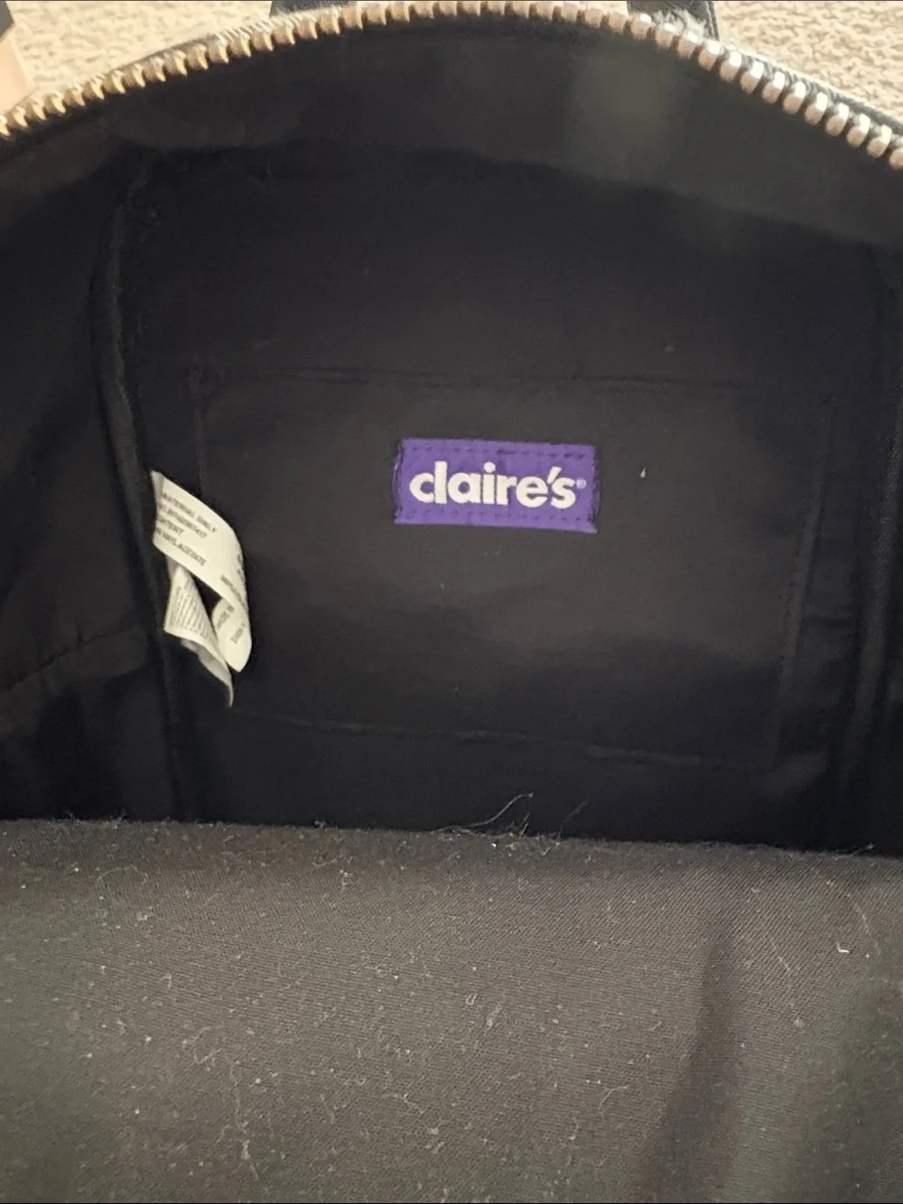 Claire’s Black and White Gingham Mini Backpack - young girls Bag